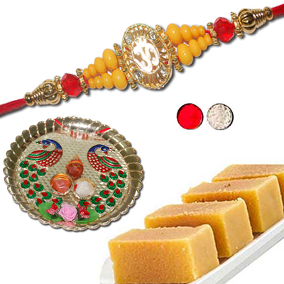 "Rakhi Pooja Thali - CodeRTN25 - Click here to View more details about this Product